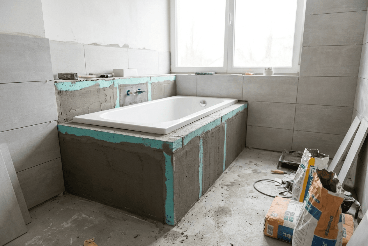 Built-in bath surround