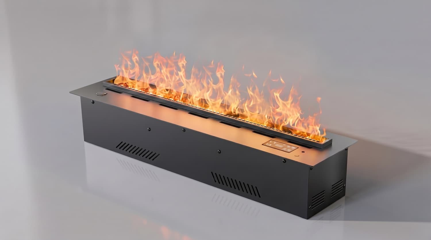 Water Vapour Fireplace 800 mm — matt black — Matt black